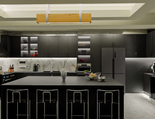 Luxury Kitchen Design – Modern Monochrome Interior
