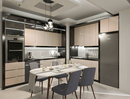 Modern Light Kitchen – Soft Contrast & Compact Elegance