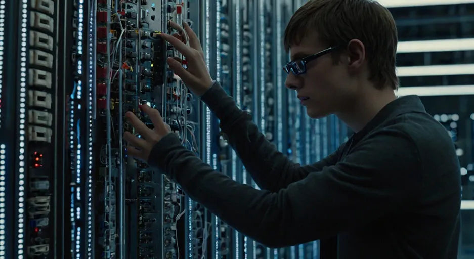 The AI Access Chasm: Bridging the Divide A stark visual representation of the digital divide in artificial intelligence, showing a person in a rural, underserved setting looking longingly at a distant, glowing, advanced AI interface, emphasizing barriers like hardware, internet, and skills
