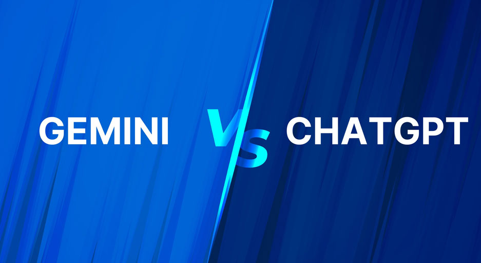 ChatGPT vs Google Gemini comparison illustration for 2025 AI blogging